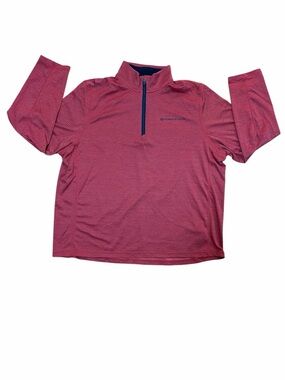 Vineyard Vines Mens XXL Performance Sankaty 1/4 Zip Golf Pullover Coral Red